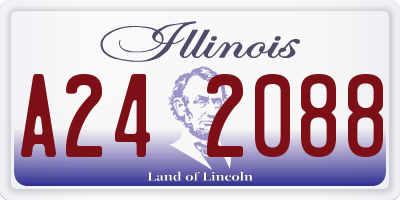 IL license plate A242088