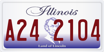 IL license plate A242104