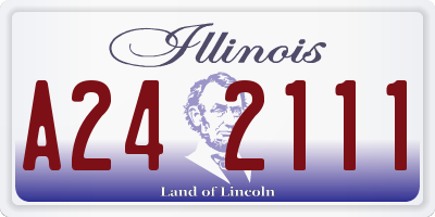 IL license plate A242111