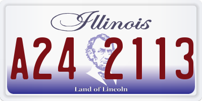 IL license plate A242113