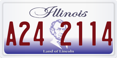 IL license plate A242114
