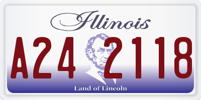 IL license plate A242118