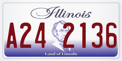 IL license plate A242136