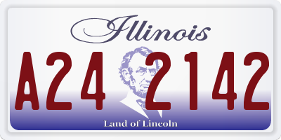IL license plate A242142