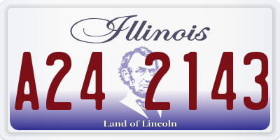 IL license plate A242143