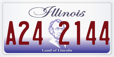 IL license plate A242144