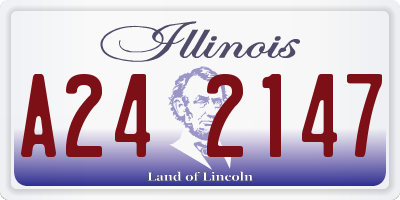 IL license plate A242147