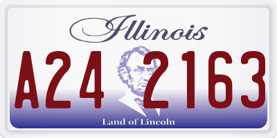 IL license plate A242163