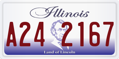 IL license plate A242167