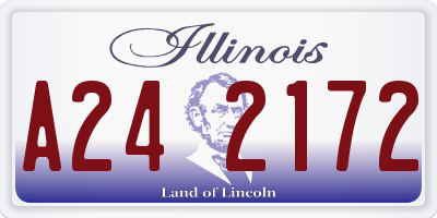 IL license plate A242172