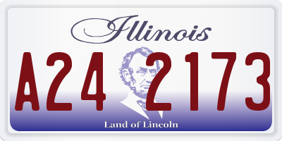 IL license plate A242173