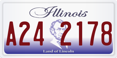 IL license plate A242178