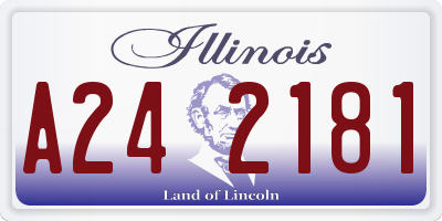 IL license plate A242181