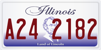 IL license plate A242182