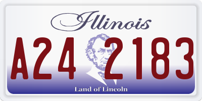 IL license plate A242183
