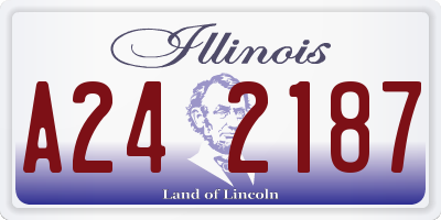 IL license plate A242187