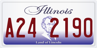 IL license plate A242190