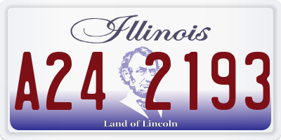 IL license plate A242193