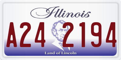 IL license plate A242194