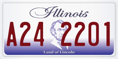 IL license plate A242201