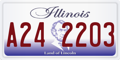 IL license plate A242203