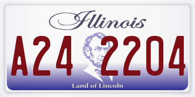 IL license plate A242204