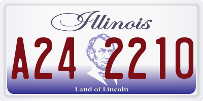 IL license plate A242210