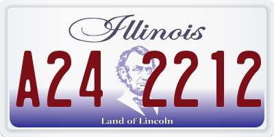 IL license plate A242212