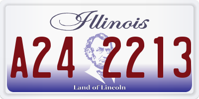 IL license plate A242213