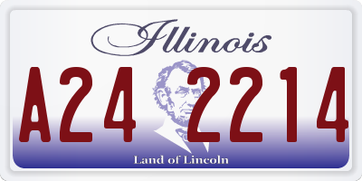 IL license plate A242214