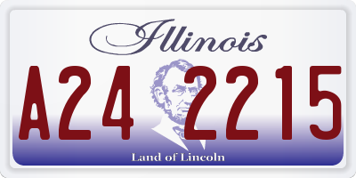 IL license plate A242215