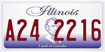 IL license plate A242216
