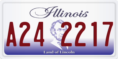 IL license plate A242217