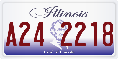 IL license plate A242218