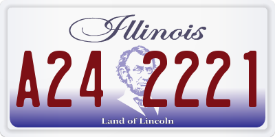 IL license plate A242221
