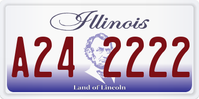 IL license plate A242222