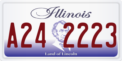 IL license plate A242223