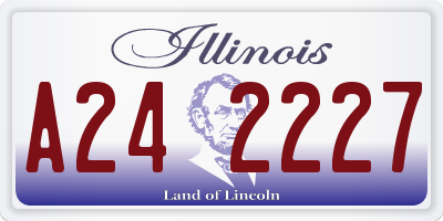 IL license plate A242227