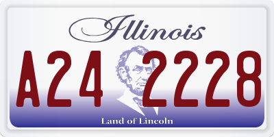 IL license plate A242228
