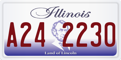 IL license plate A242230