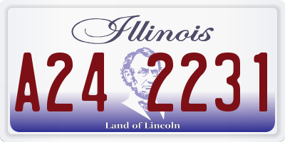 IL license plate A242231