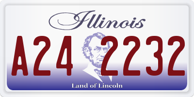 IL license plate A242232