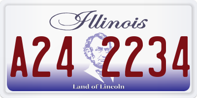IL license plate A242234