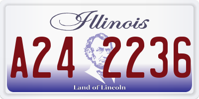IL license plate A242236
