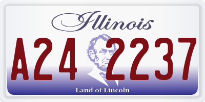 IL license plate A242237