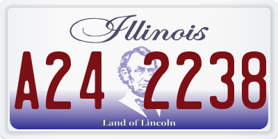 IL license plate A242238