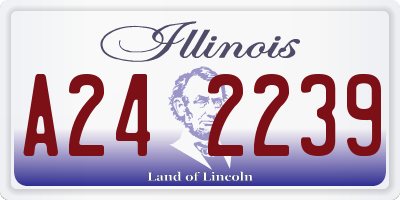 IL license plate A242239