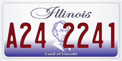 IL license plate A242241