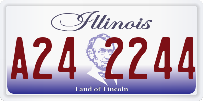 IL license plate A242244