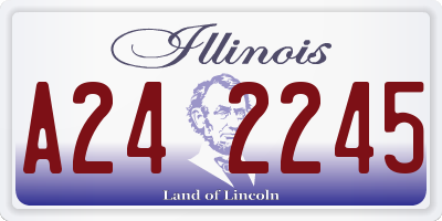 IL license plate A242245